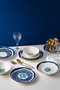Hermia Pavo Chic 24 Ytkm Juego de Cena de Porcelana Multicolor